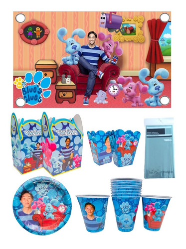 Kit Platos Dulceros Vaso + Mantel 62 Pz Fiesta 15 Invitados