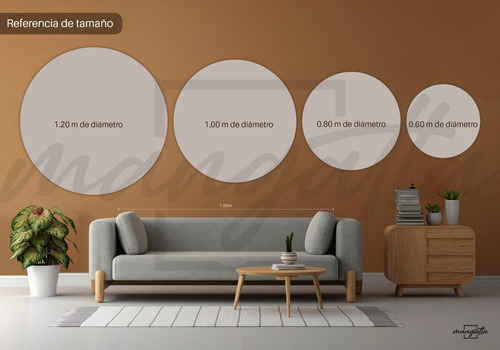 Espejo Circular Led Fría Para Baño Acabado Canto Pulido