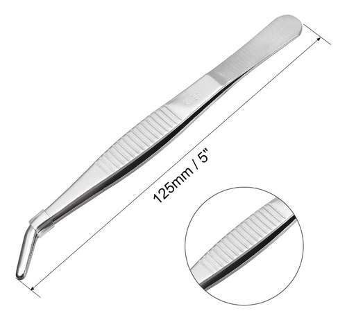 Pinzas De Acero Inoxidable De 5 Pcs De 5 Pcs Con Punta Denta