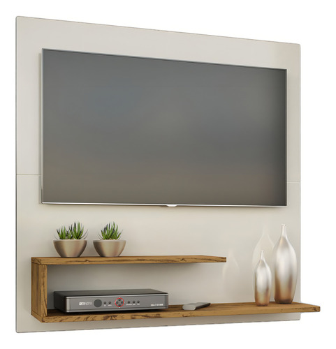 Suporte Painel Para Tv Smart/led/lcd 32 Polegadas Orlando Cor Off White/freijó
