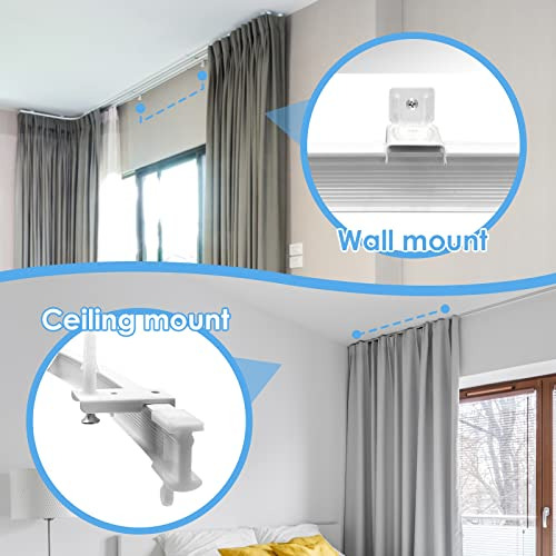 Riel De Cortina De Techo Flexible Para Montaje En Pared
