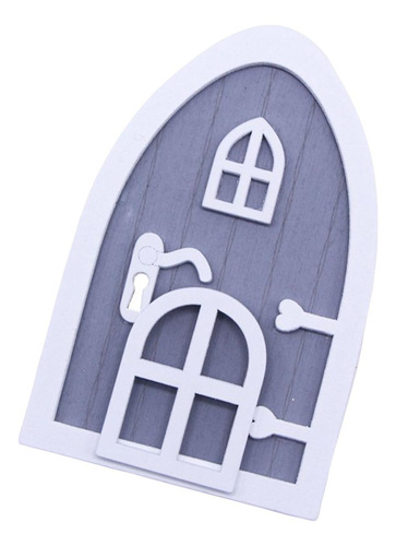 Casa De Muñecas De Madera Puerta En Miniatura Decoración