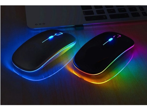 Imagen 6 de 10 de Retroiluminación Rgb Ratones Ópticos Recargable Gamer Mouse