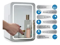 Comprar Mini Nevera P\u002F Maquillaje, Cremas, Con Espejo Luz Led Blanca