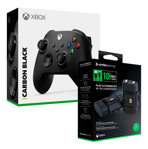 Mando Xbox Series X Wireless Negro + Bateria Recarble Pdp