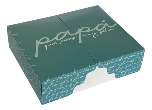 Caja Bandeja Día Del Padre 30x25x8 Cm X 10 Unidades Azul Acero