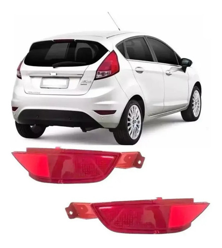 Olho De Gato Parachoque Traseiro New Fiesta Sedan (par) 2017