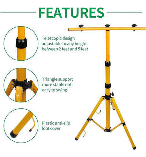 Soporte Base Atril Tripode Para Foco Led 220v O Emergencia
