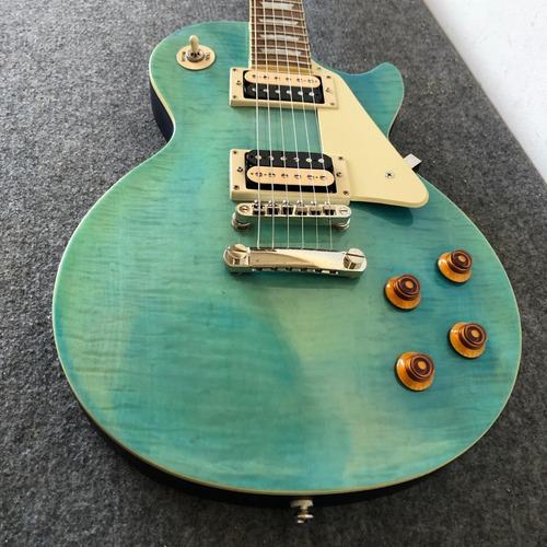 Guitarra Epiphone Les Paul Traditional Pro Plus 3 Con Case Diestro Ocean Blue Pau Ferro (Usado)
