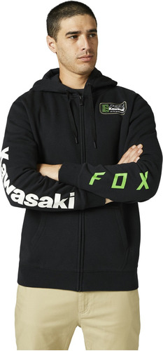 Campera Buzo Kawi Zip Fleece Fox Negro #28997-001