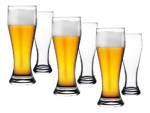 Vaso Pilsner Yarda Cristal Para Cerveza 6pzs Pasabahce 665ml