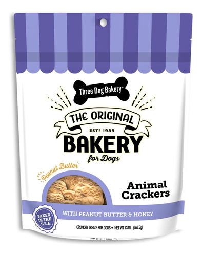 Three Dog Bakery, Galletas Sabor Mantequilla De Maní, 13 Oz