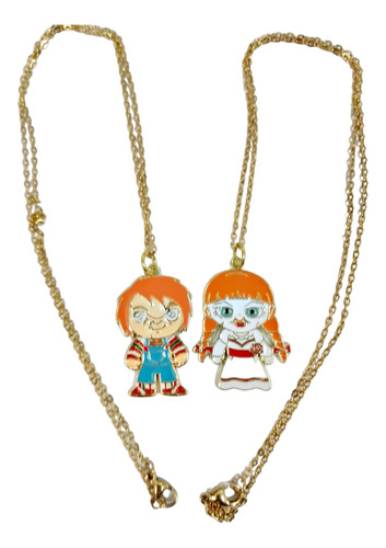 Collar San Valentin Para Compartir Chucky Y Anabelle Acero 