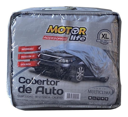 Carpa Cubre Auto Impermeable Multiclima Talla Xl Motorlife 