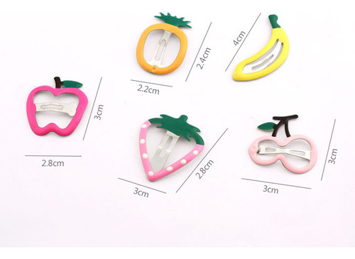 Pinzas De Pelo Para Niños Pequeños Con Forma De Fresa, 30 Un