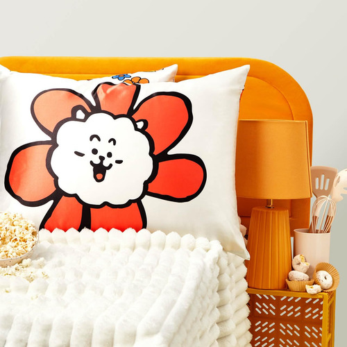 Funda De Almohada De Satén Kitsch X Bt21 (rj) Para Cabello Y