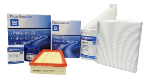 Kit Filtros Onix 1.0 2020/ + Aceite Dexos 1 Gen 3 100% Chevr