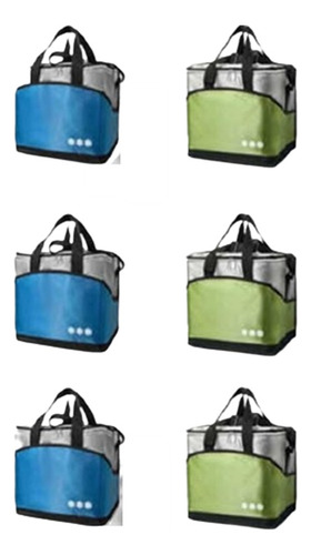 Pack 6 Bolsos Térmicos Coolers De Comida Bebida 30x25cm