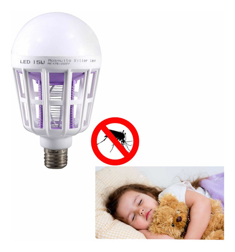 Imagen 2 de 4 de Lampara Led Mata Moscas Mosquitos Insectos Oferta