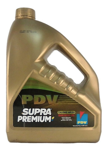 Pdv Supra Premium Mineral Aceite De Motor Api Sn Sae 20w ...