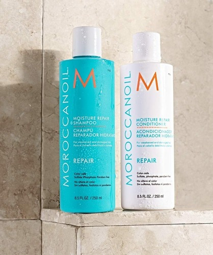 Imagen 2 de 3 de Moroccanoil Shampoo Y Acondicionador Reparador 250 Ml.