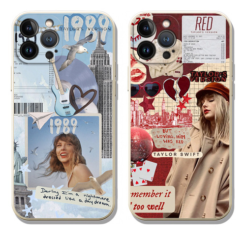 2pcs Funda Suave Para Teléfono Taylor Swift Para iPhone 71