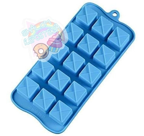 *molde De Silicon 15 Cuadros Cubos Choco Jabon Gomita