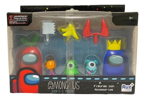 Among Us - Set 8 Figuras De Accesorios - Ruz