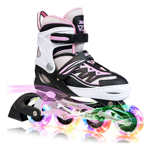 2pm Sports Cytia Pink - Patines En Línea Ajustables Ilumin.