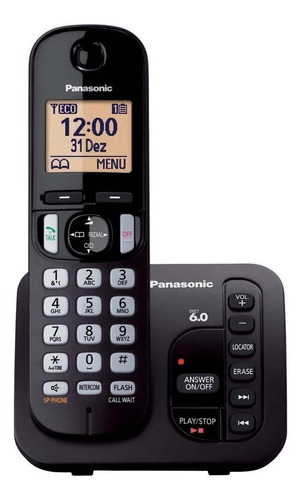 Teléfono Panasonic  KX-TGC220N inalámbrico - color negro