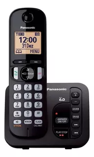 Telefone Panasonic KX-TGC220N sem fio - cor preto