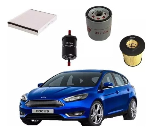 Kit De 4 Filtros Ford Focus Iii 1.6 2.0 Wega