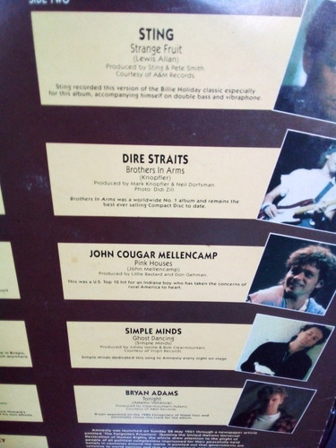 Lp Conspiracy Of Hope P. Maccartney Dire Straits Sting (Usado)