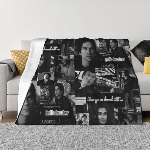 Manta Damon Salvatore De 200x150 Cm Con The Vampire Diaries