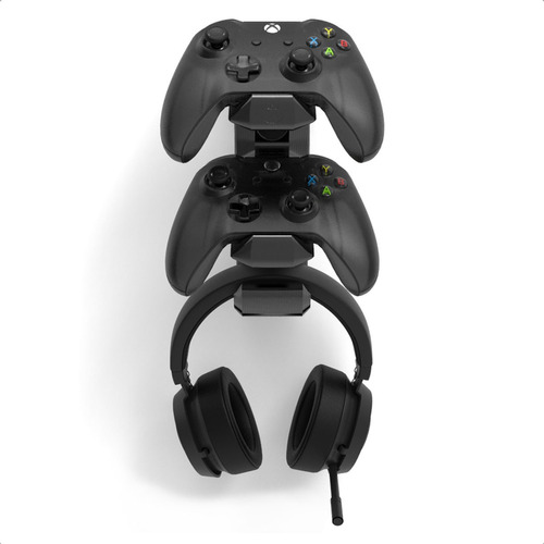 Suporte De Parede P/ 2 Controles Xbox One S Headset Gamer 