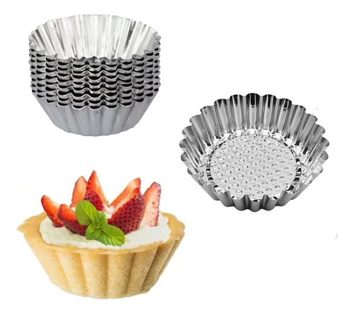 Molde De Bolo Fresco Para Muffin De Alumínio Descartável, 10
