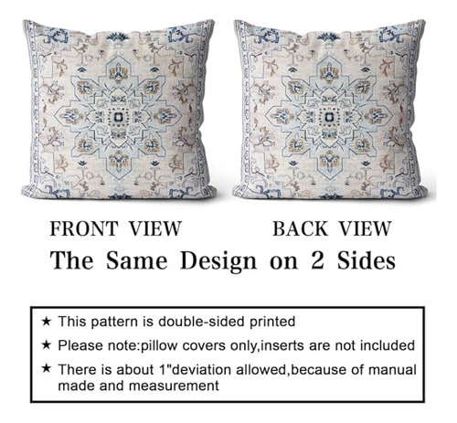 Set De 2 Fundas De Cojín Estilo Bohemio, 45x45 Cm, Alfombra