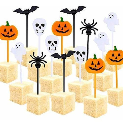 Tatuo Plastic Halloween Picks Halloween Cupcake Xdsq5