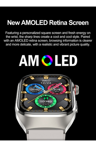 Smartwatch De Monitoramento De Saúde Tk16 Bluetooth Call Ecg