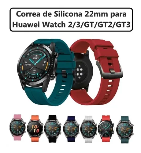 Para Huawei GT2 46mm 22mm Correa de reloj de silicona con cierre