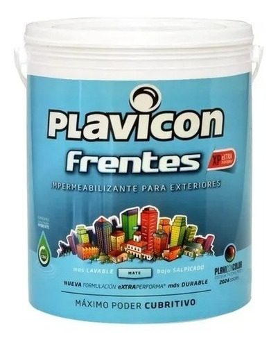 Plavicon Frentes Pintura Latex Impermeabilizante 5 Kg 4 L