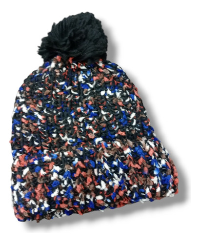 Gorro Jaspiado Con Pompon  Varios Colores