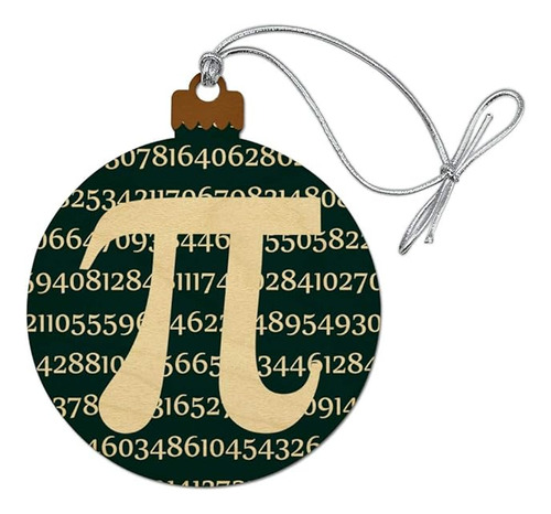 Pi Math Geek Nerd 3 14 Adorno Navideño De Madera Para Arbol