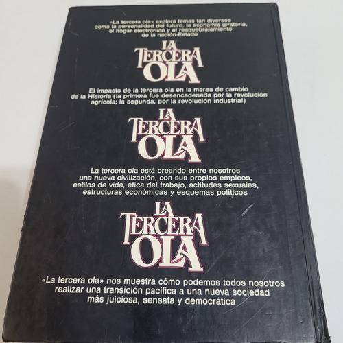 Libro,la Tercera Ola,alvin Toffler,plaza Janes, Caballito (Usado)