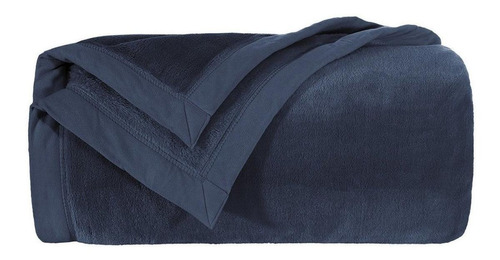 Cobertor Kacyumara Inverno Gran 600 cor marinho com design liso de 2.6m x 2.4m