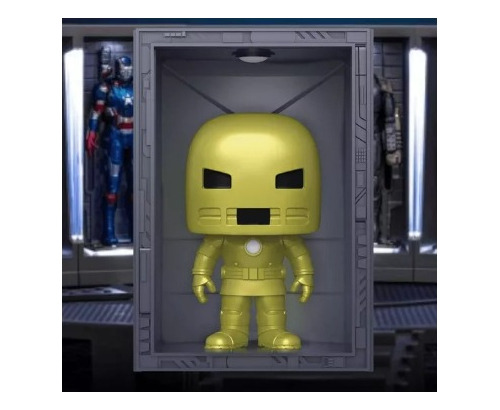 Funko Pop Deluxe Hall Of Armor Iron Man 1035 Golden Marvel