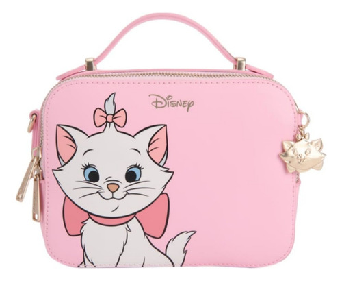 Croosbody Disney Rosa Claro Estampada Dorado Rosa Claro