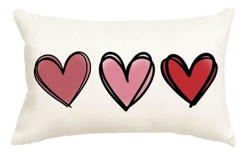 Adflood Fundas De Almohada De San Valentin De 12 X 20 Pulgad