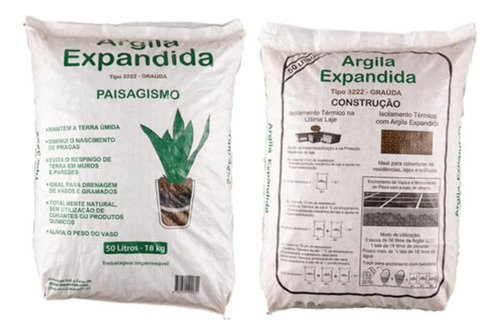 Argila Expandida Drenagem Decorações E Jardim 15kg 50 Litros
