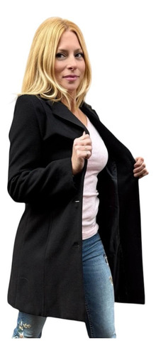 Tapado Mujer Paño Recto Largo Abrigo Campera Way Voo